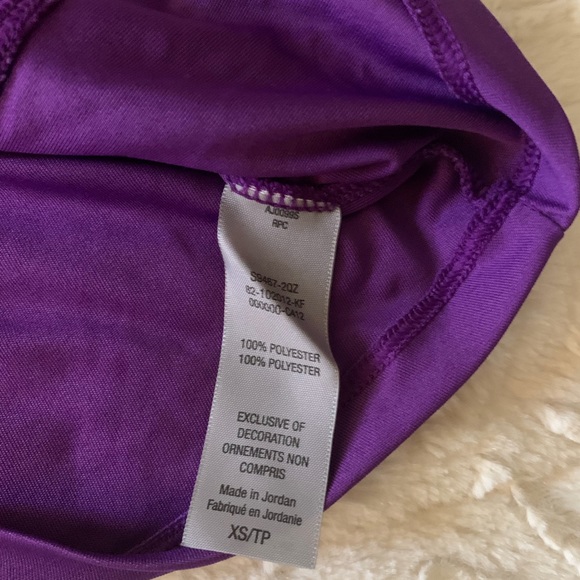 Purple Cap Sleeve Athletic Top - Picture 3 of 4